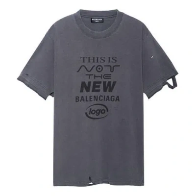 Balenciaga 'this Is Not' Logo T-shirt 'grey'