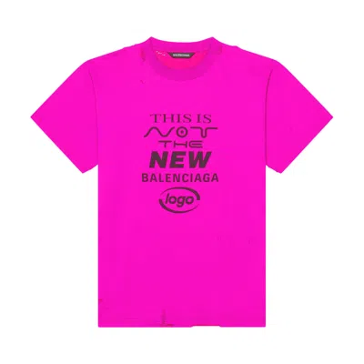 Pre-owned Balenciaga This Is Not Small Fit T-shirt 'pink/black' | Men's Size M