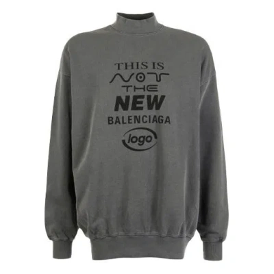 Balenciaga 'this Is Not The New  Logo' Sweater 'dark Grey'