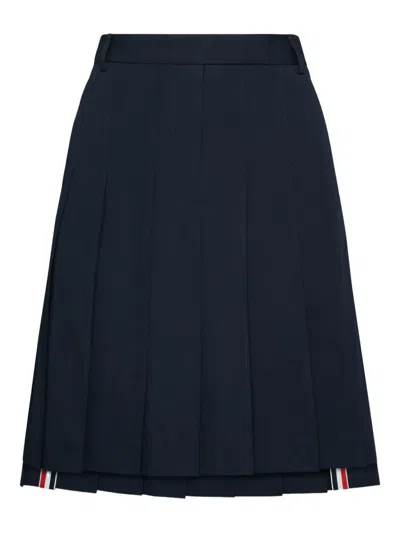 Balenciaga Thom Browne Pleated Skirt In Blue