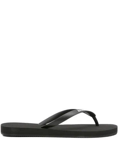 Balenciaga Thong Sandals In Black