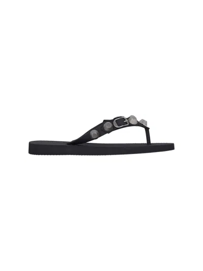 Balenciaga Thong Sandals "cagole" In Black  