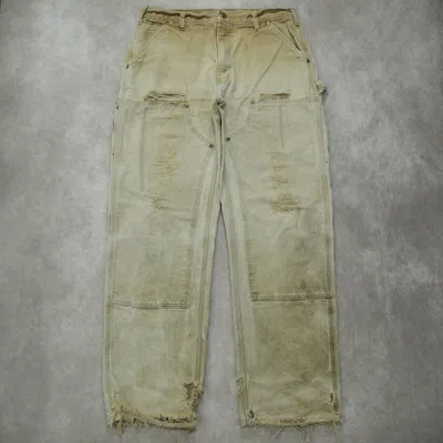 Pre-owned Balenciaga Thrashed Vintage Carhartt Faded Brown Double Knee Pant