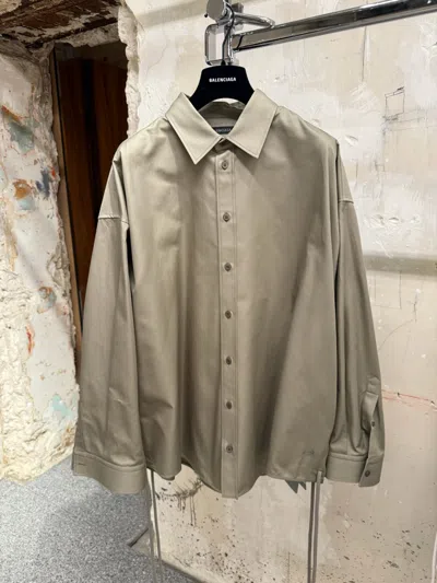 Balenciaga Tie-front Shirt In Brown