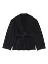 Balenciaga Tie Short Jacket In Black