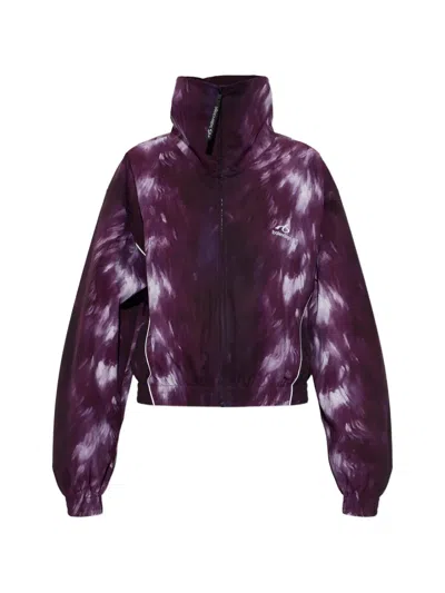 Balenciaga Tie-dye Wide-collar Jacket In Purple