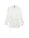 Balenciaga Hemd Mit Bindegürtel In White