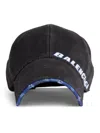 Balenciaga Tilted Typo Cap In Cotton Drill Accessories In Black