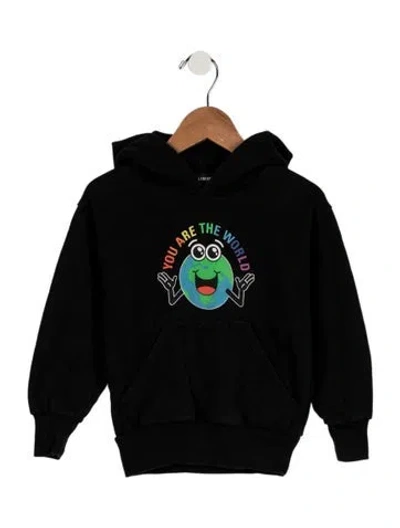 Pre-owned Balenciaga Babies' Toddler Boys' Graphic Print Hoodie In Black