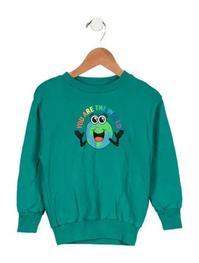 Pre-owned Balenciaga Babies' Toddler Boys' Graphic Print Sweatshirt In Green