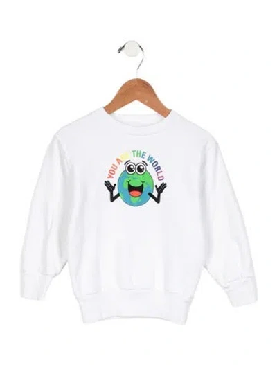 Pre-owned Balenciaga Babies' Toddler Boys' Graphic Print Sweatshirt In White