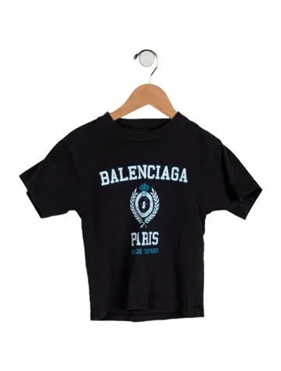 Pre-owned Balenciaga Babies' Toddler Boys' Graphic Print T-shirt In Blue