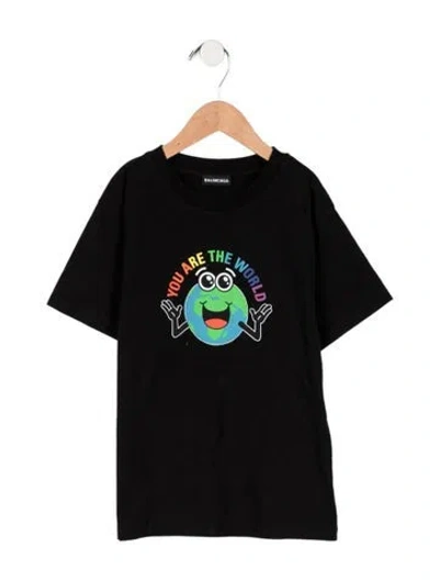 Pre-owned Balenciaga Babies' Toddler Boys' Graphic Print T-shirt W/tags In Black