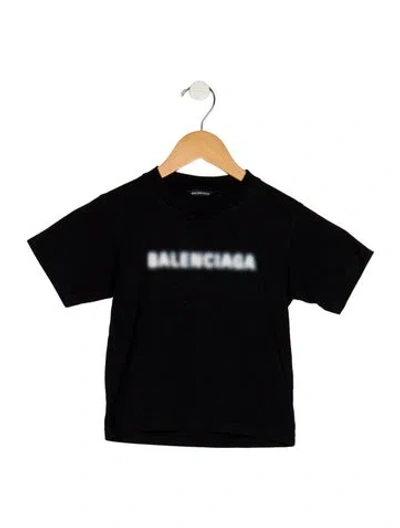 Pre-owned Balenciaga Babies' Toddler Boys' Plain T-shirt In Black