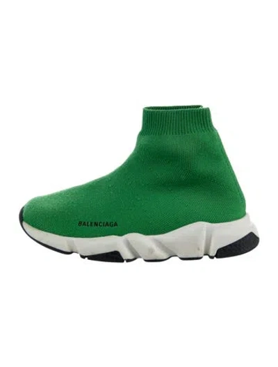 Pre-owned Balenciaga Babies' Toddler Boys' Speed Trainer Sock Sneaker In Green