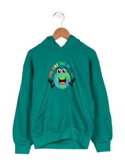 Pre-owned Balenciaga Babies' Toddler Girls' Graphic Print Hoodie W/tags In Green