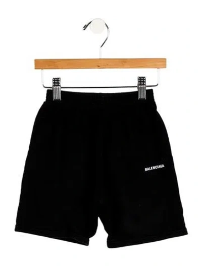 Pre-owned Balenciaga Babies' Toddler Logo Print Boys' Sweat Shorts In Black