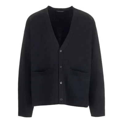 Balenciaga Tonal All Over Logo Cardigan 'black'