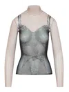 Balenciaga Trompe L Il Lingerie Top In Multi