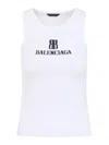 Balenciaga Ribbed Texture Sleeveless Tank Top
