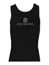 Balenciaga Black Nano Bb Tank Top In Black