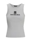 Balenciaga Ribbed Texture Sleeveless Tank Top