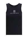 Balenciaga Women Logo Tank Top In Black