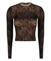 Balenciaga Lace Crewneck Top