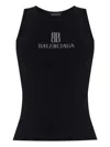 Balenciaga Women Logo Tank Top In Black