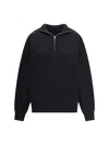 Balenciaga Reversible Sweater With High Collar And Pockets In Black