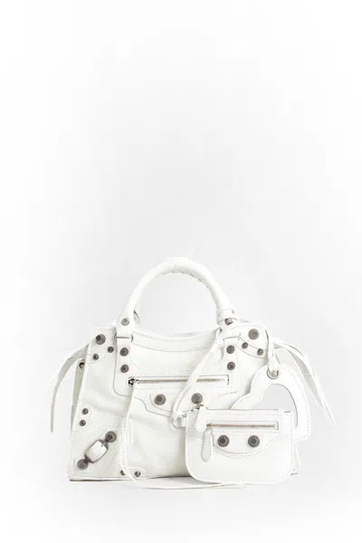 Balenciaga Woman White Top Handle Bags