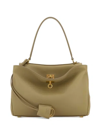 Balenciaga Small Rodeo Leather Handbag Top Handle In Burgundy