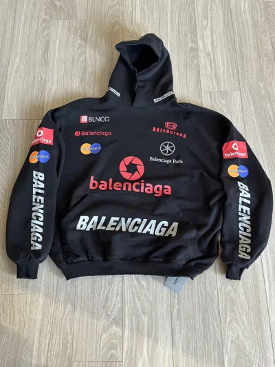 Pre-owned Balenciaga Top League Hoodie (fits Oversized) In Black