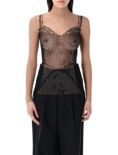 Balenciaga Top Lingerie In Black