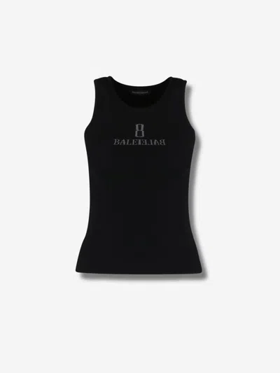Balenciaga Top Logo Bb In Black