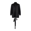 Balenciaga Silk Blouse With Decorative Tie At Neckline In Black