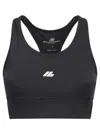 Balenciaga Activewear Sleeveless Top In Matt Nylon Blend In Black