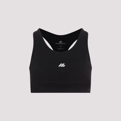 Balenciaga Activewear Sleeveless Top In Matt Nylon Blend In Black