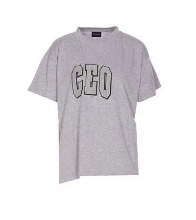 Balenciaga Boxy Ceo Team Logo T-shirt In Gray