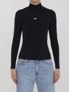 Balenciaga Sequined Bodysuit In Black