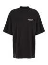 Balenciaga Printed Cotton Jersey T-shirt In Black
