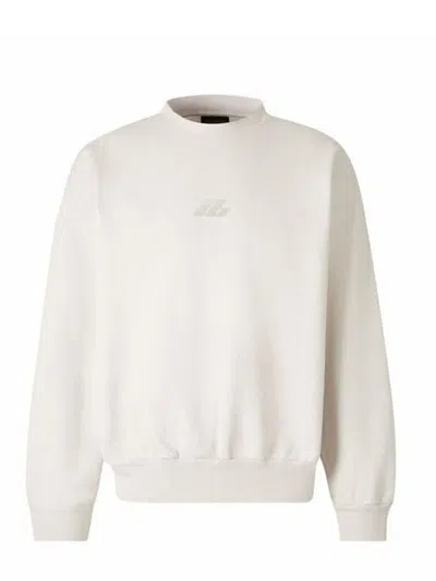 Balenciaga Cotton Logo Sweatshirt In White
