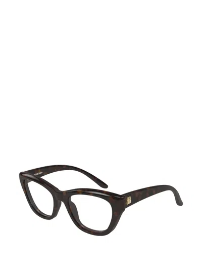 Balenciaga Tortoiseshell-effect Cat-eye Glasses In Multi