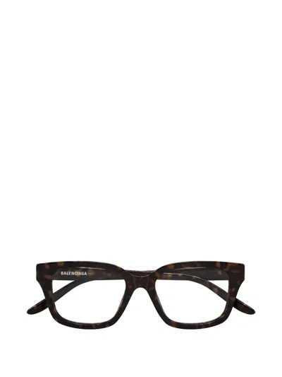 Balenciaga Tortoiseshell-effect Square-frame Glasses In Multi