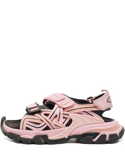 Pre-owned Balenciaga Touch-straps Track Sandals In Pink