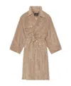 Balenciaga Towelling-finish Cotton Trench-coat In Nude