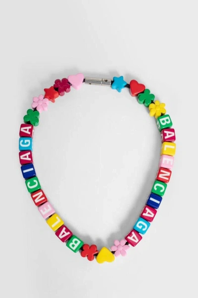 Pre-owned Balenciaga Toy Candy Choker Necklace In Multicolor