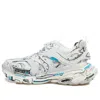 Balenciaga Track 1.0 Sneakers ' White Blue Mesh And Nylon Graffiti' In Multi
