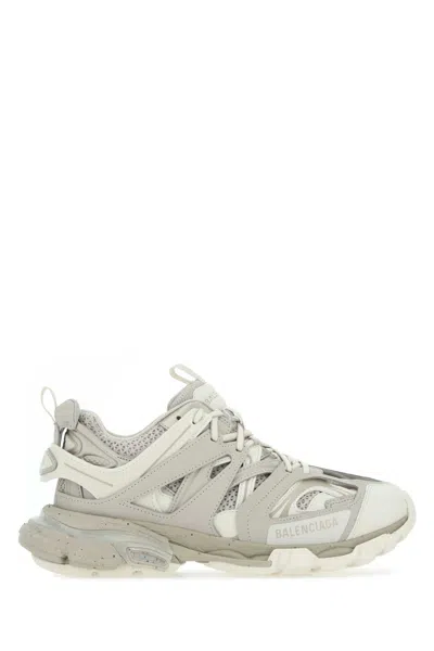 Balenciaga Dove Synthetic Leather And Fabric Sneaker In Gray
