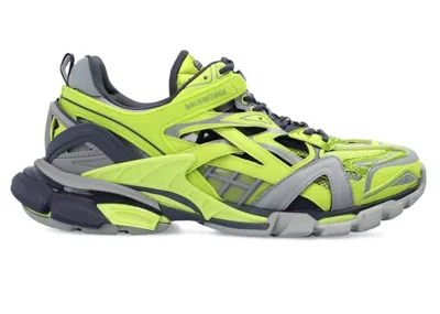 Pre-owned Balenciaga Track 2 Dark (women's) Sneakers In Acid/green/grey